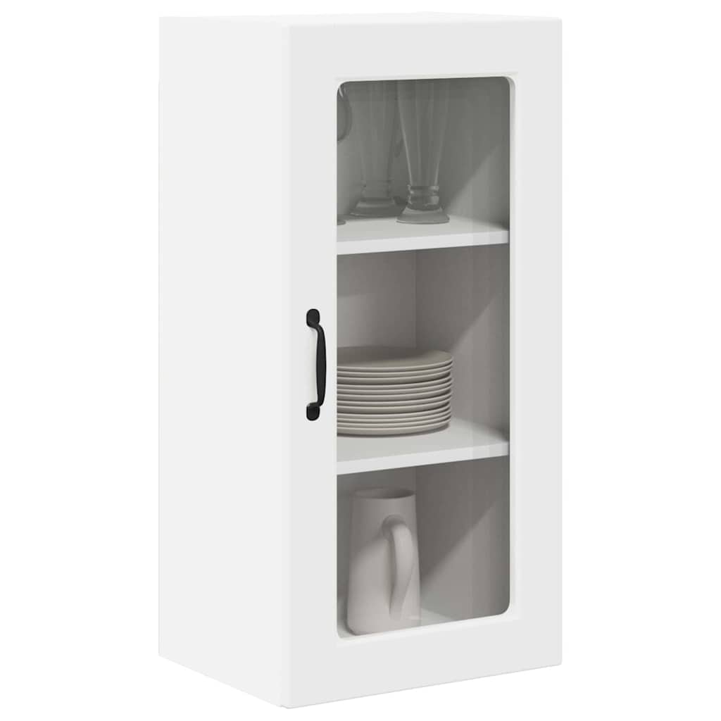 Dulap suspendat de bucatarie cu raft 2 pcs Alb 40 x 31 x 80 cm — imaginea 4