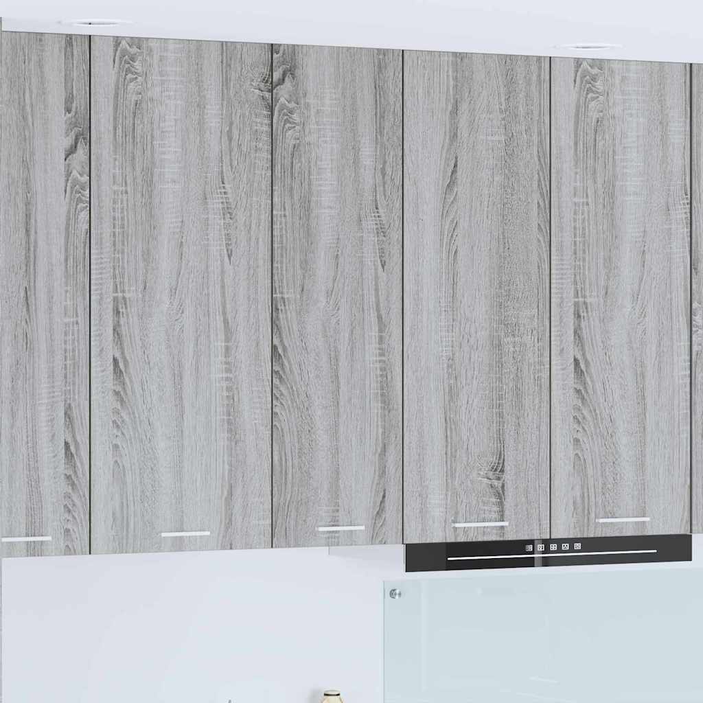 Dulap suspendat Riga Gri Sonoma 30 x 31 x 100 cm Lemn compozit — imaginea 2