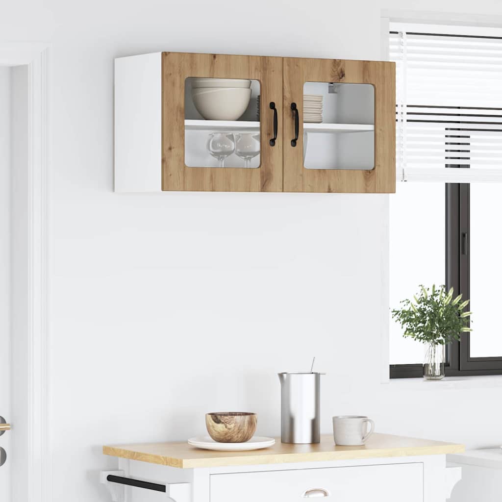 Dulap suspendat de bucatarie Stejar Artizanal 80 x 31 x 40 cm — imaginea 5