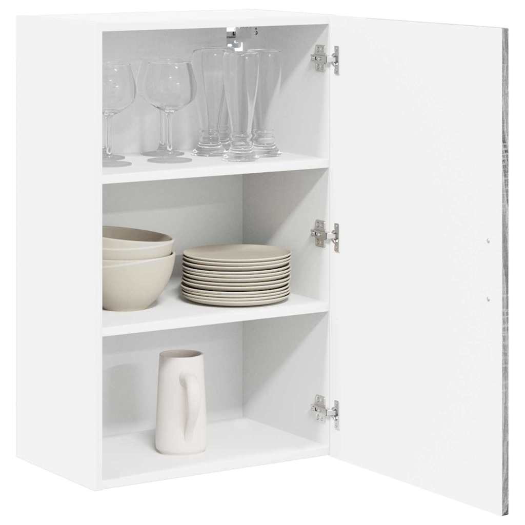 Dulap suspendat de bucatarie cu raft Gri Sonoma 50 x 31 x 80 cm — imaginea 4