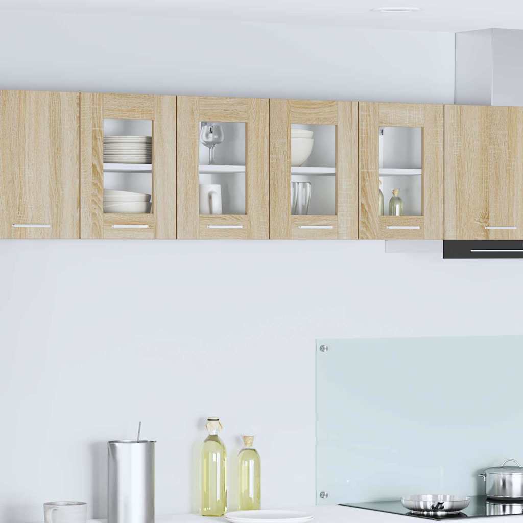 Dulap suspendat cu usa Riga 2 pcs Stejar Sonoma 60 x 31 x 40 cm — imaginea 2