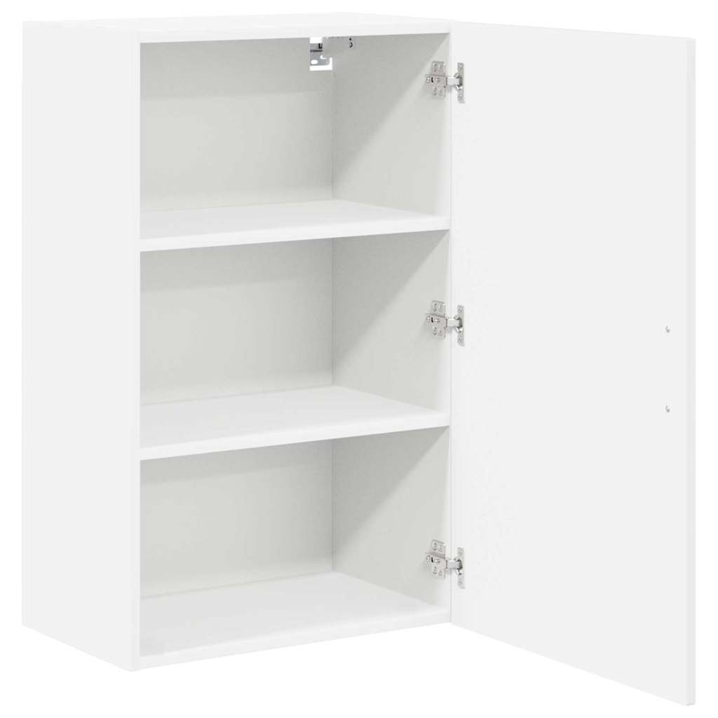 Dulap suspendat de bucatarie cu raft Alb lucios 50 x 31 x 80 cm — imaginea 6