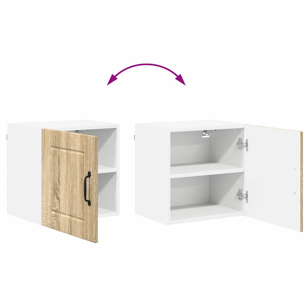 Dulap suspendat de bucatarie cu raft 2 pcs Stejar Sonoma — imaginea 13