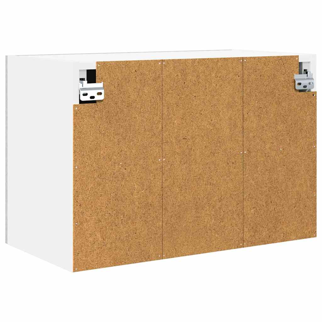 Dulap suspendat cu raft Riga Gri beton si Alb 60 x 31 x 40 cm — imaginea 9
