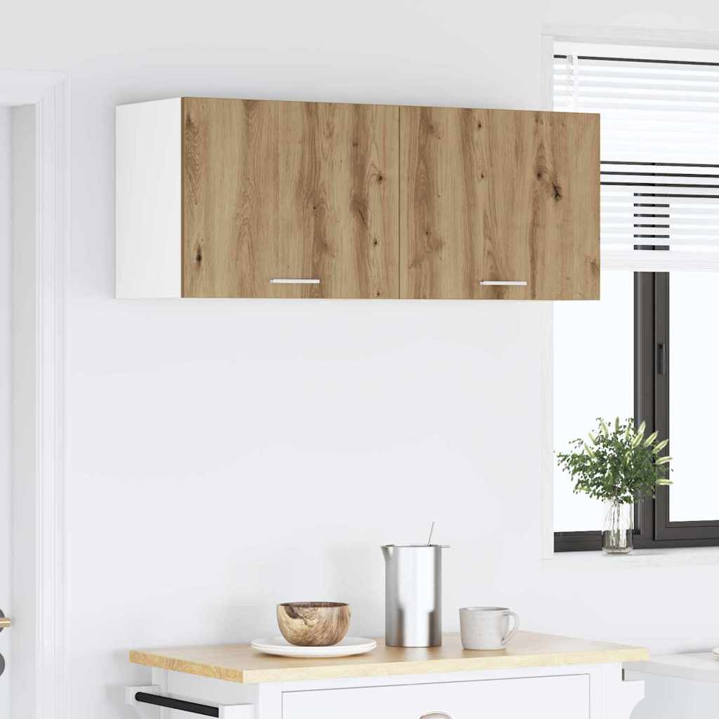 Dulap suspendat Riga Stejar Artisan si Alb 50 x 31 x 40 cm — imaginea 5