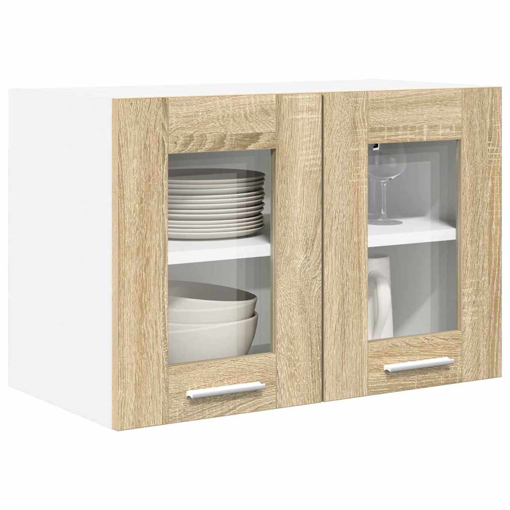 Dulap suspendat cu usa Riga 2 pcs Stejar Sonoma 60 x 31 x 40 cm — imaginea 4