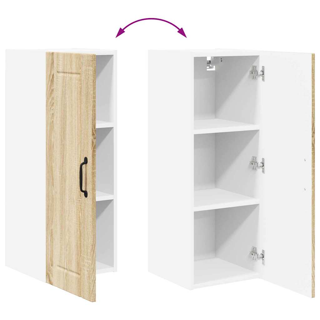 Dulap suspendat de bucatarie Stejar Sonoma 30 x 31 x 80 cm — imaginea 12