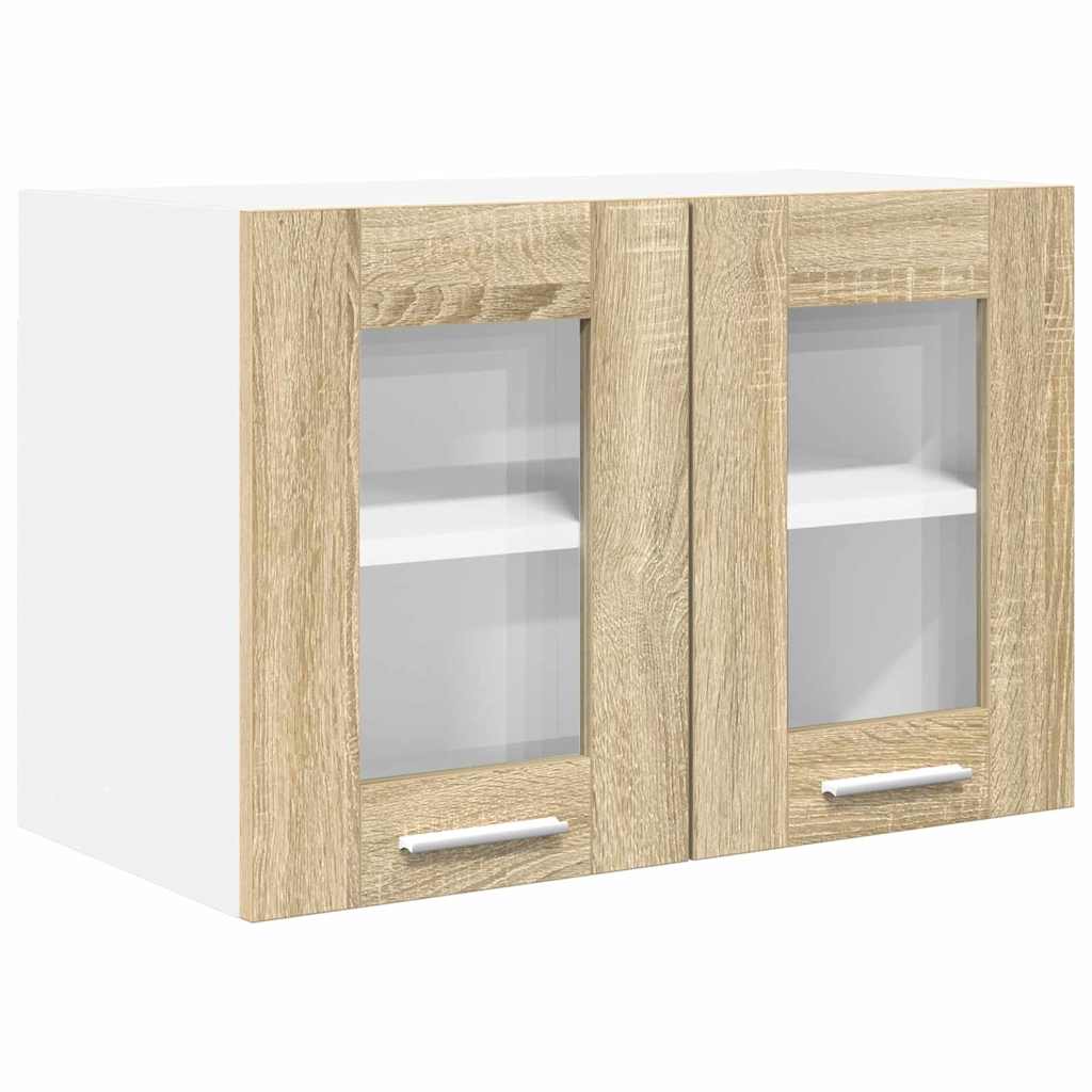 Dulap suspendat cu usa Riga 2 pcs Stejar Sonoma 60 x 31 x 40 cm — imaginea 6