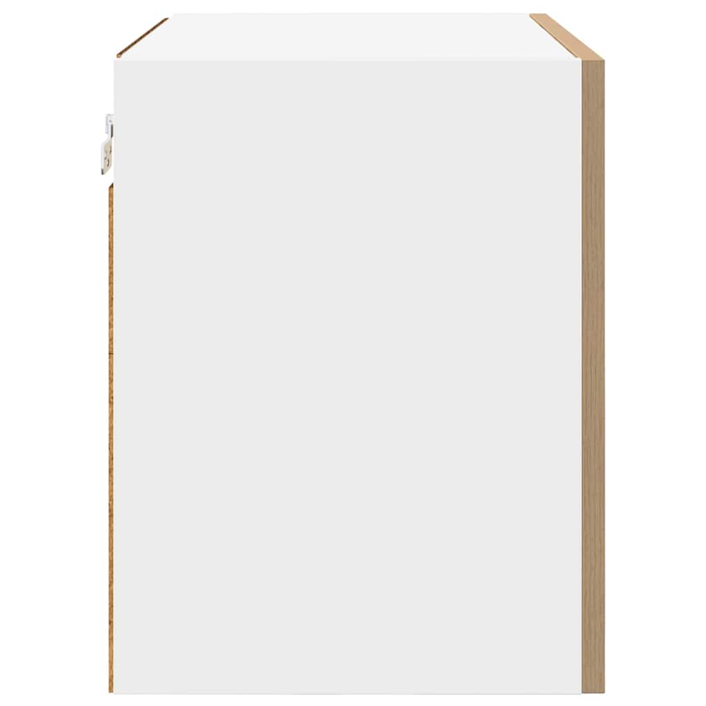 Dulap suspendat Riga Stejar Artisan si Alb 50 x 31 x 40 cm — imaginea 8