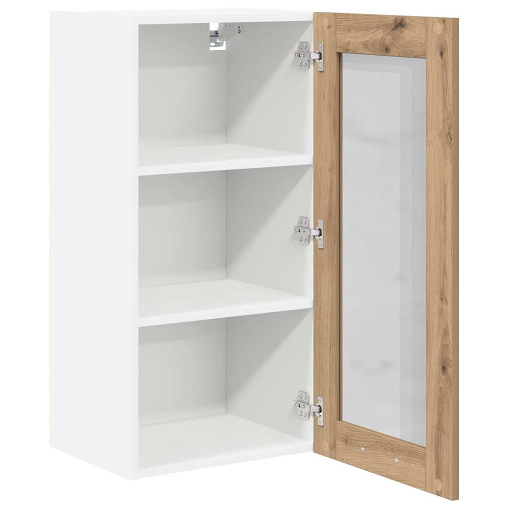 Dulap suspendat Riga 2 pcs Stejar Artizanal 40 x 31 x 80 cm — imaginea 6