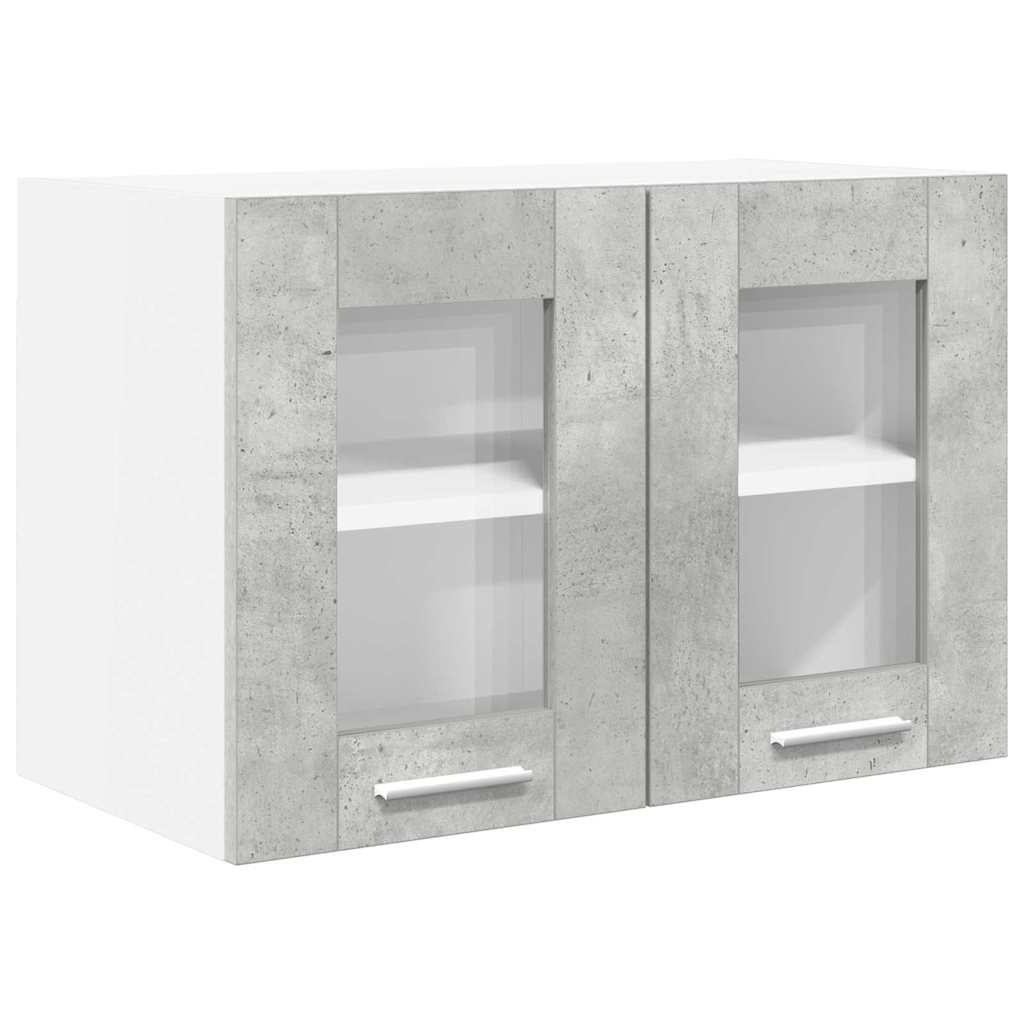 Dulap suspendat cu usa Riga 2 pcs Gri din beton 60 x 31 x 40 cm — imaginea 6