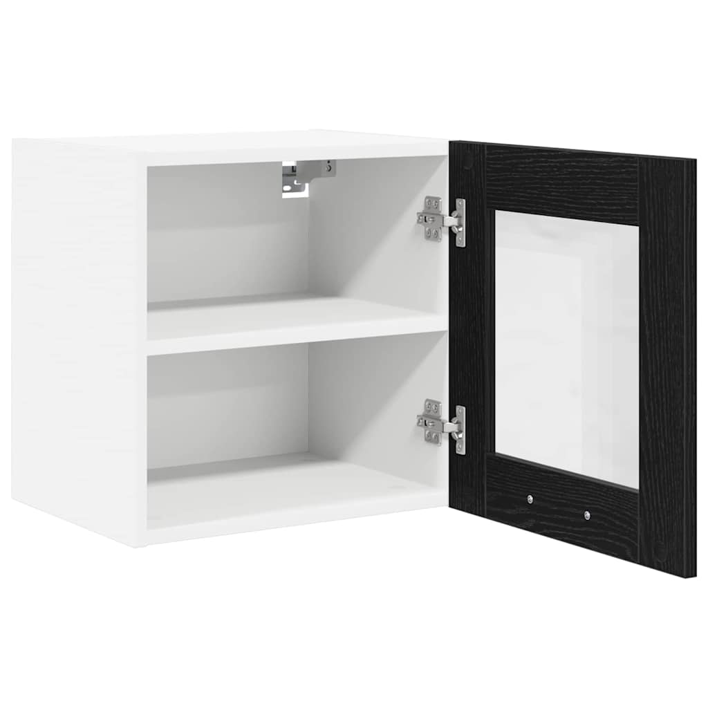 Dulap suspendat cu raft Riga 2 pcs Stejar Negru 40 x 31 x 40 cm — imaginea 7