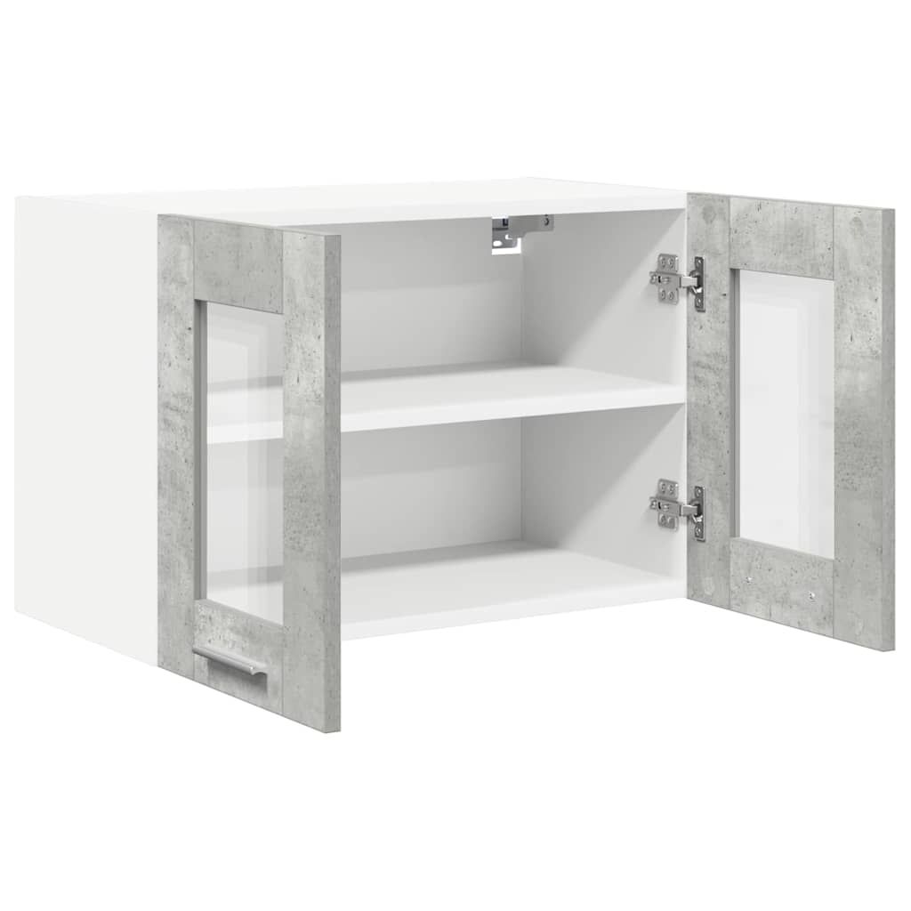 Dulap suspendat cu usa Riga 2 pcs Gri din beton 60 x 31 x 40 cm — imaginea 7
