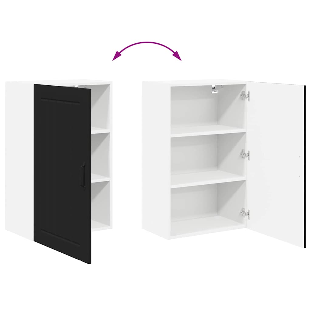 Dulap suspendat de bucatarie cu raft Negru 50 x 31 x 80 cm — imaginea 12