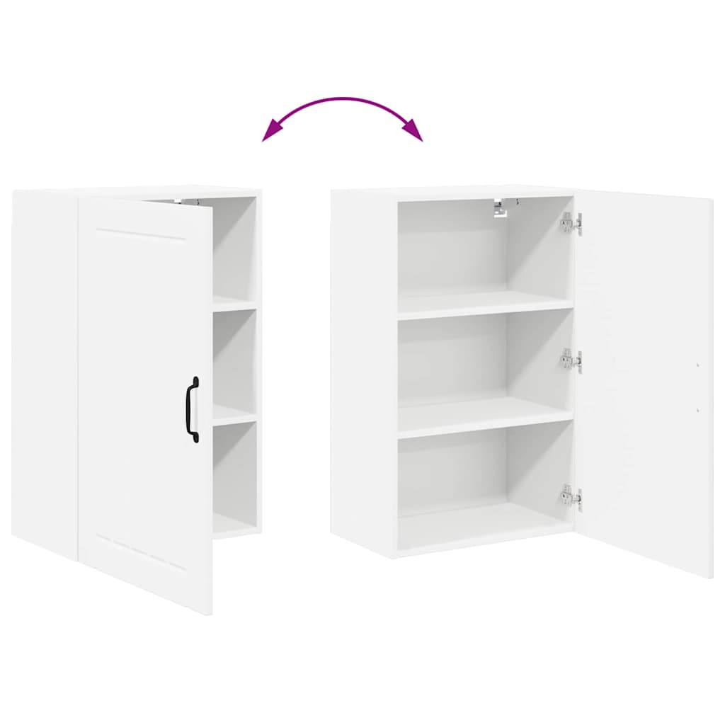Dulap suspendat de bucatarie cu raft Alb lucios 50 x 31 x 80 cm — imaginea 12