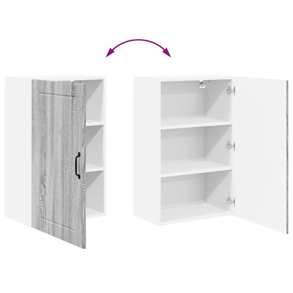 Dulap suspendat de bucatarie cu raft Gri Sonoma 50 x 31 x 80 cm — imaginea 12