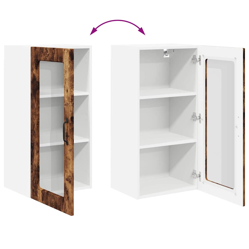Dulap suspendat de bucatarie Stejar fumuriu 40 x 31 x 80 cm — imaginea 12