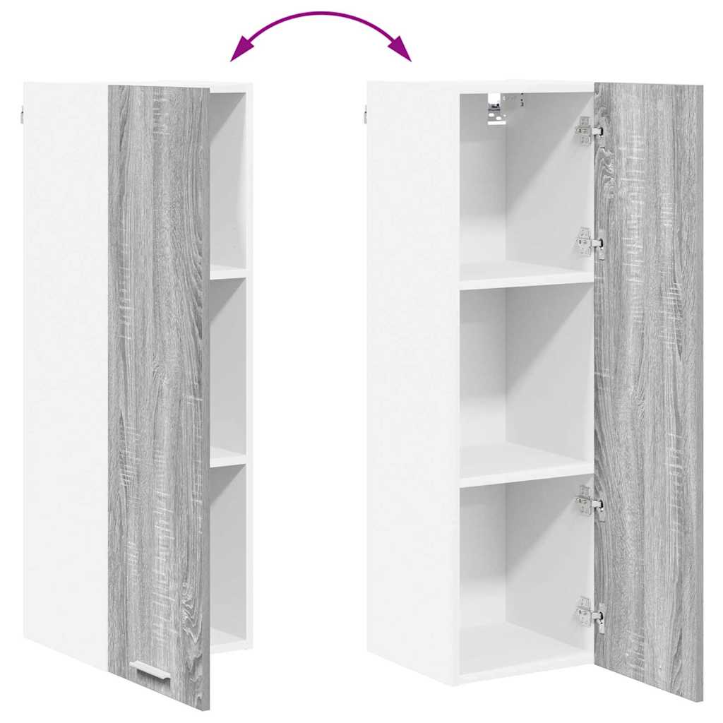 Dulap suspendat Riga Gri Sonoma 30 x 31 x 100 cm Lemn compozit — imaginea 12