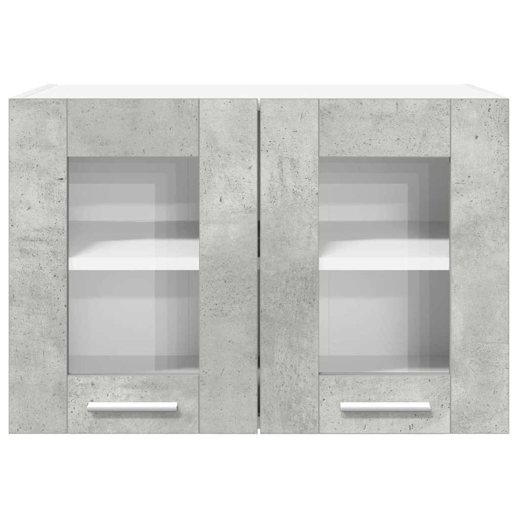 Dulap suspendat cu usa Riga 2 pcs Gri din beton 60 x 31 x 40 cm — imaginea 8