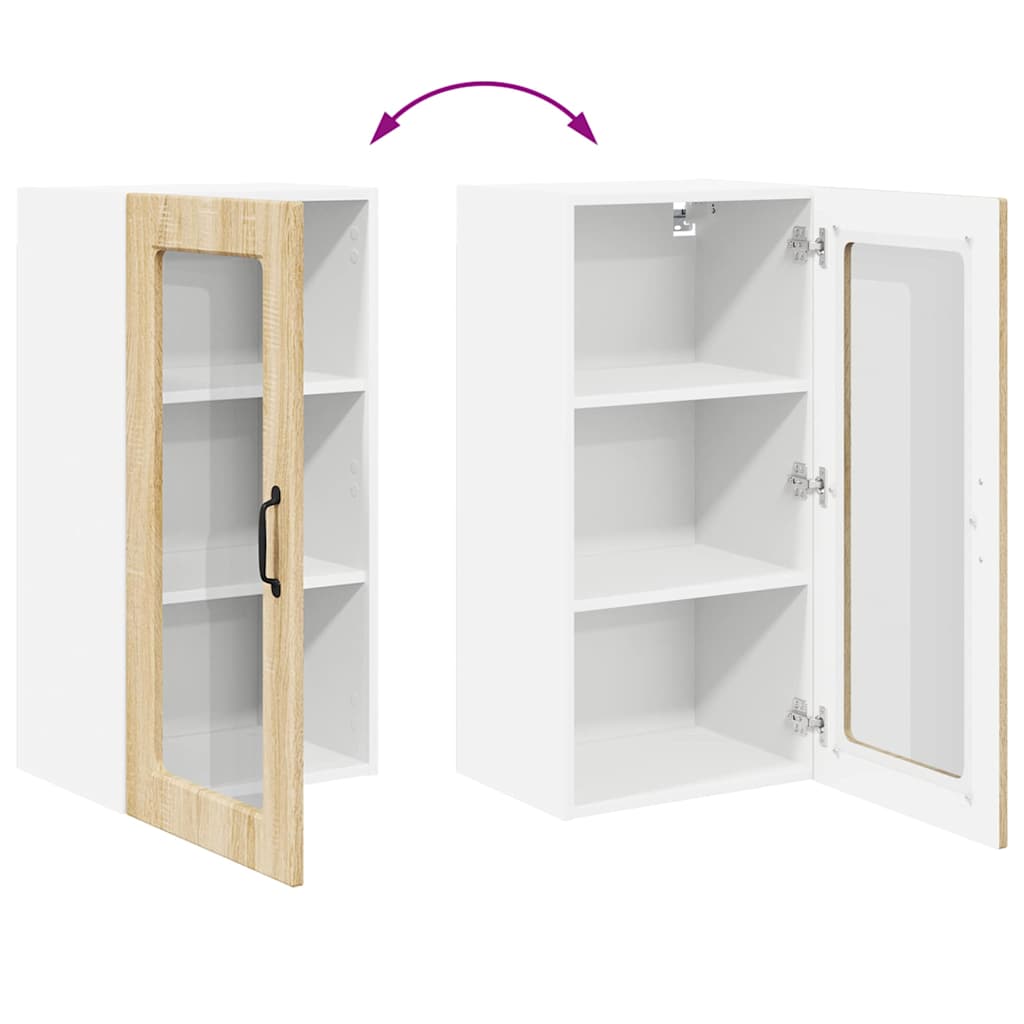 Dulap suspendat de bucatarie Stejar Sonoma 40 x 31 x 80 cm — imaginea 12
