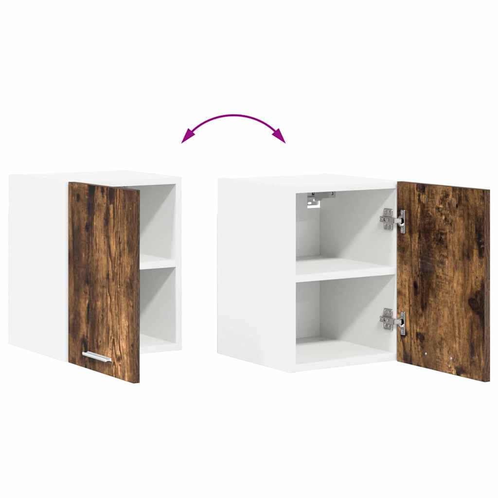 Dulap suspendat Riga Stejar afumat si alb 30 x 31 x 40 cm — imaginea 12
