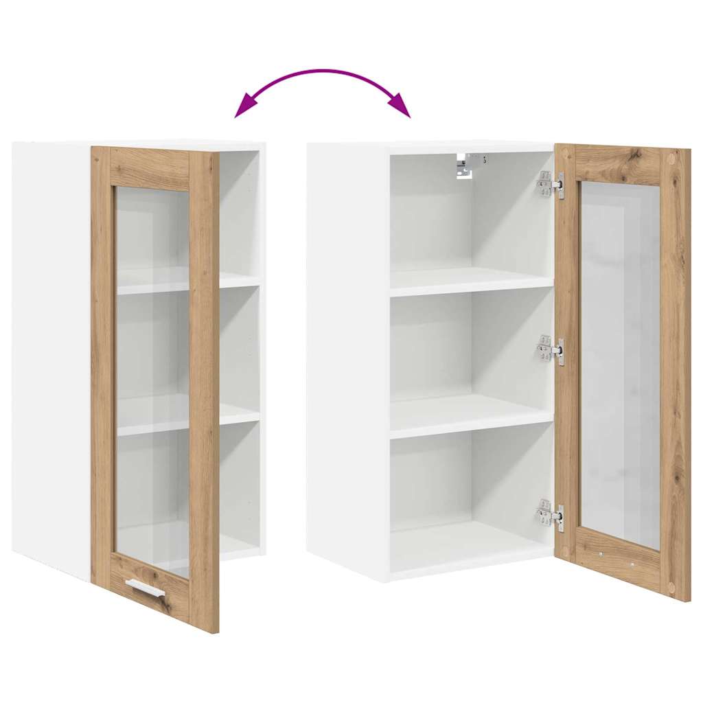 Dulap suspendat Riga 2 pcs Stejar Artizanal 40 x 31 x 80 cm — imaginea 13