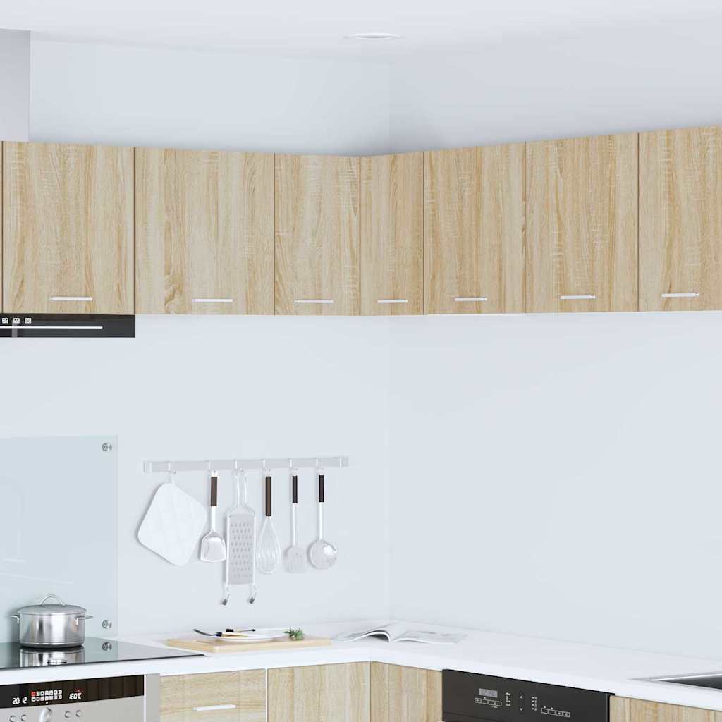 Dulap suspendat Riga Stejar Sonoma si Alb 57 x 57 x 40 cm — imaginea 2