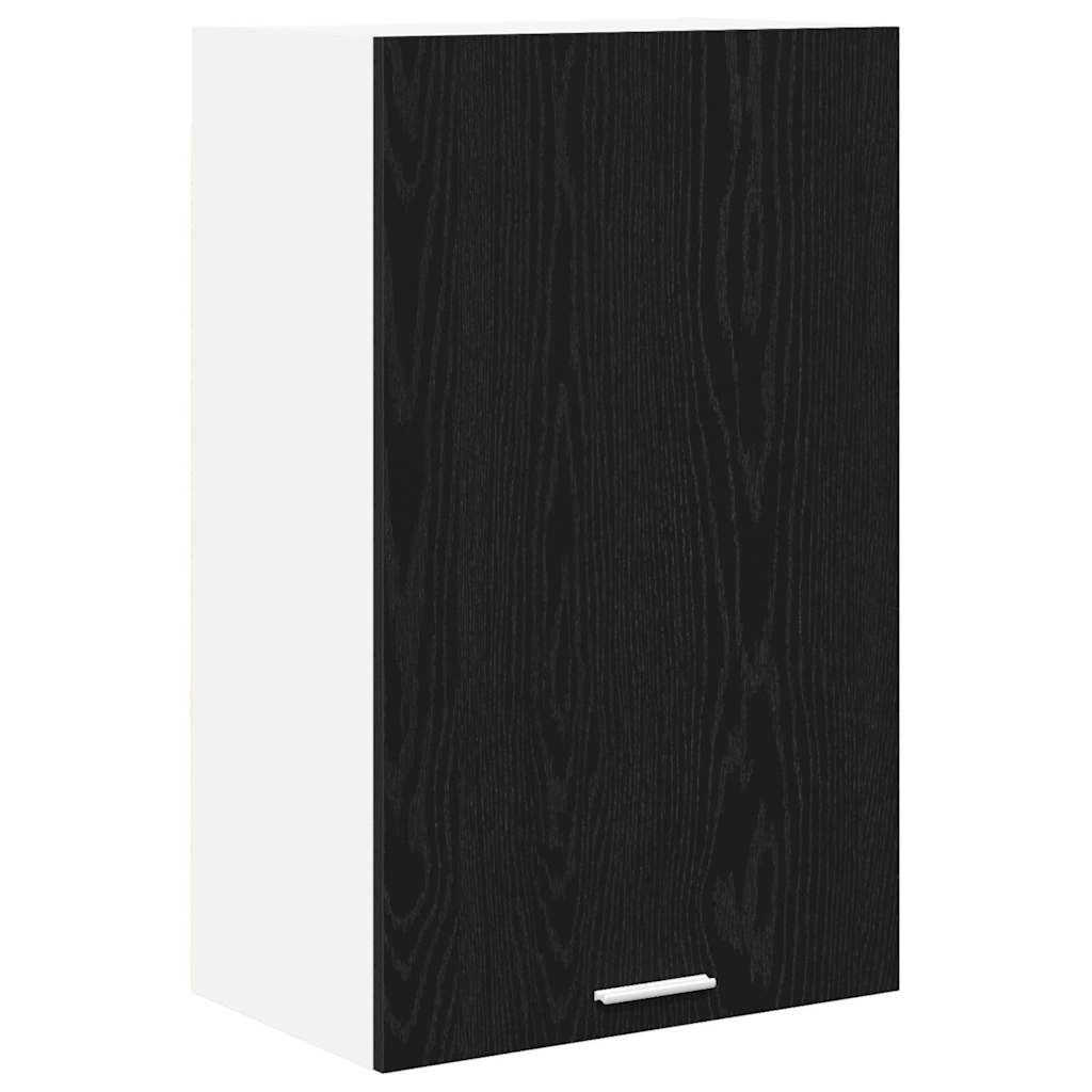 Dulap suspendat cu usa Riga Stejar negru si Alb 50 x 31 x 80 cm