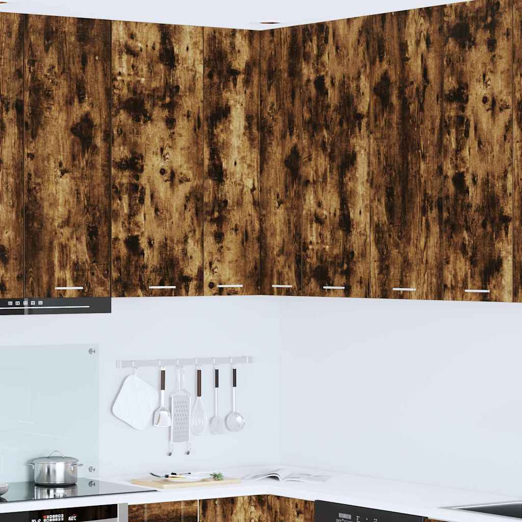 Dulap suspendat Riga Stejar afumat si alb 57 x 57 x 100 cm — imaginea 2