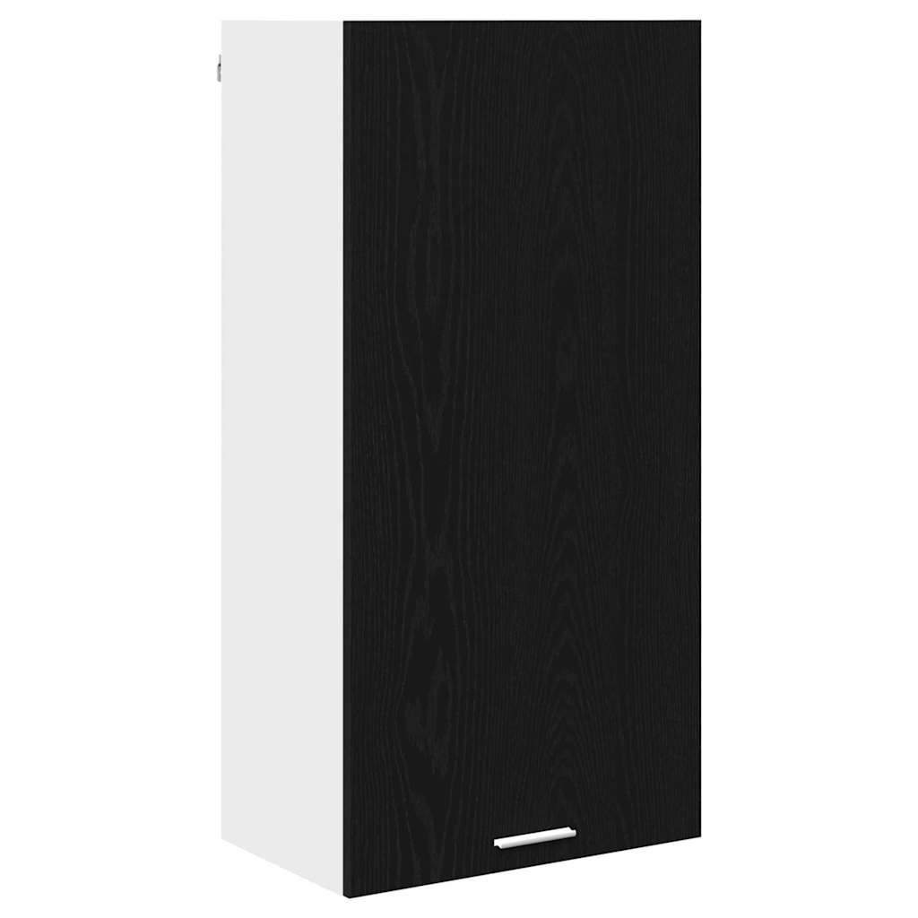 Dulap suspendat Riga Stejar negru si Alb 50 x 31 x 100 cm