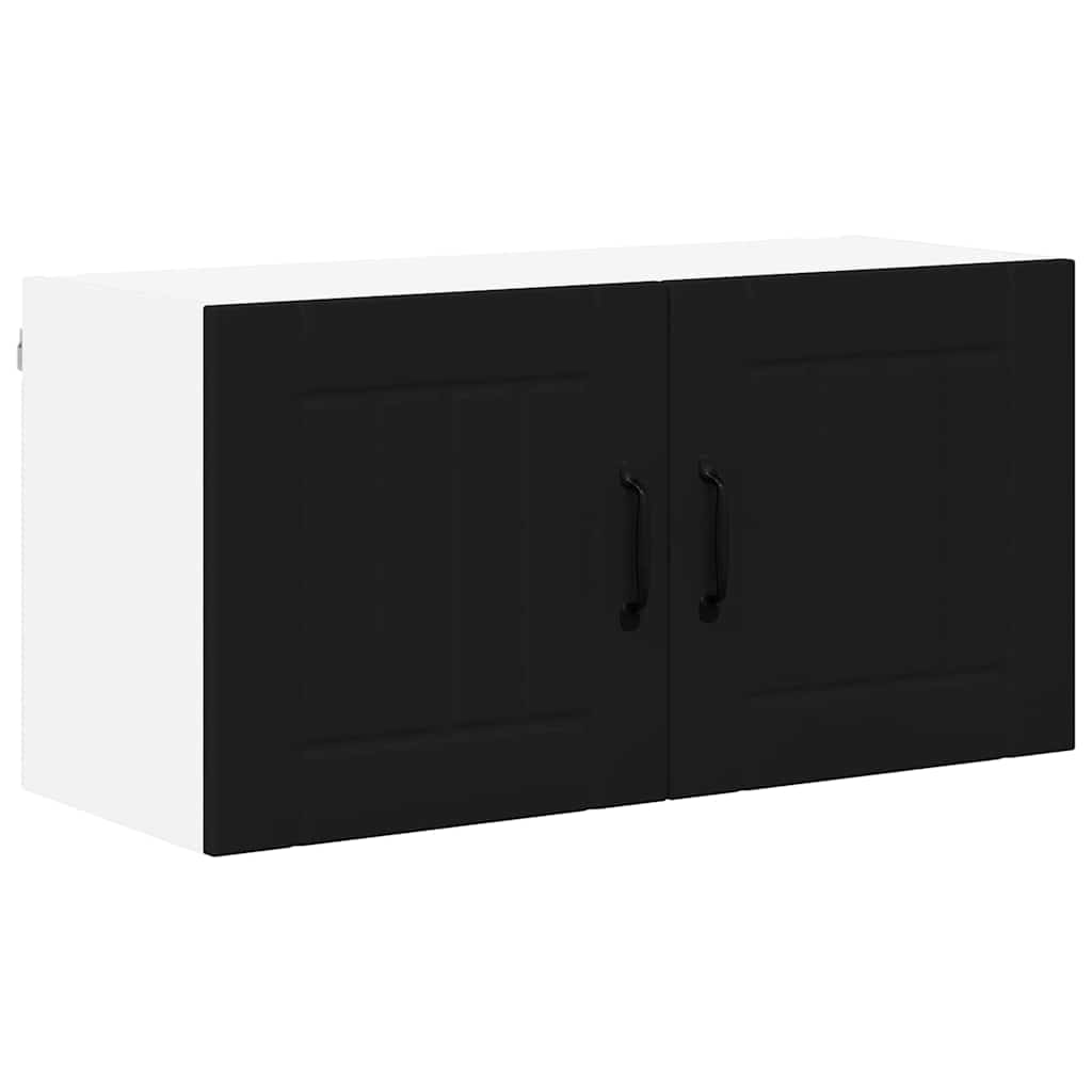 Dulap suspendat de bucatarie cu raft Negru 80 x 31 x 40 cm