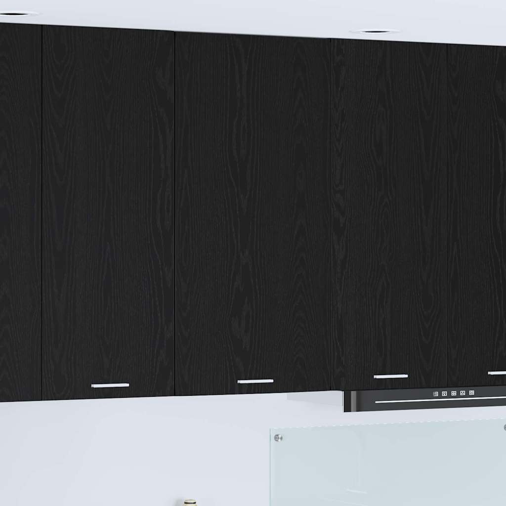 Dulap suspendat Riga Stejar negru si Alb 50 x 31 x 100 cm — imaginea 2