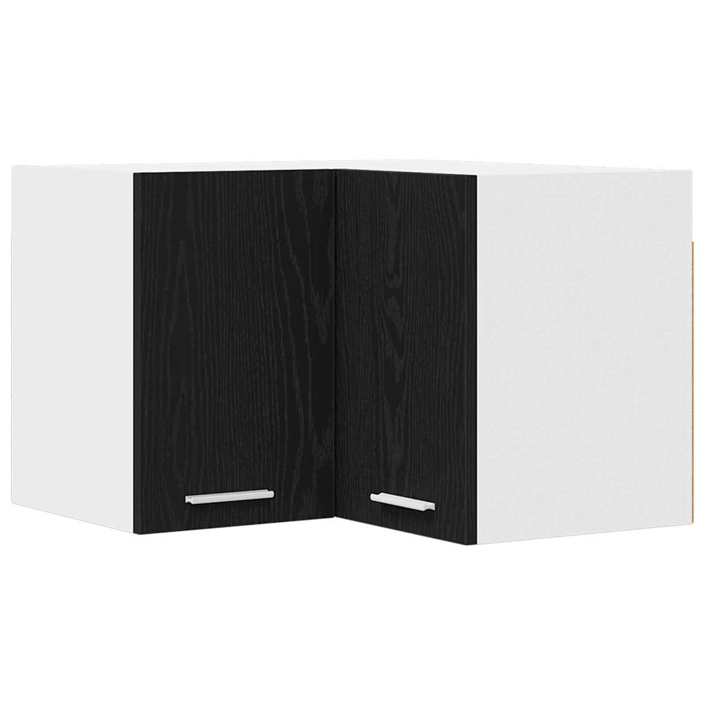 Dulap suspendat Riga Stejar negru si Alb 57 x 57 x 40 cm