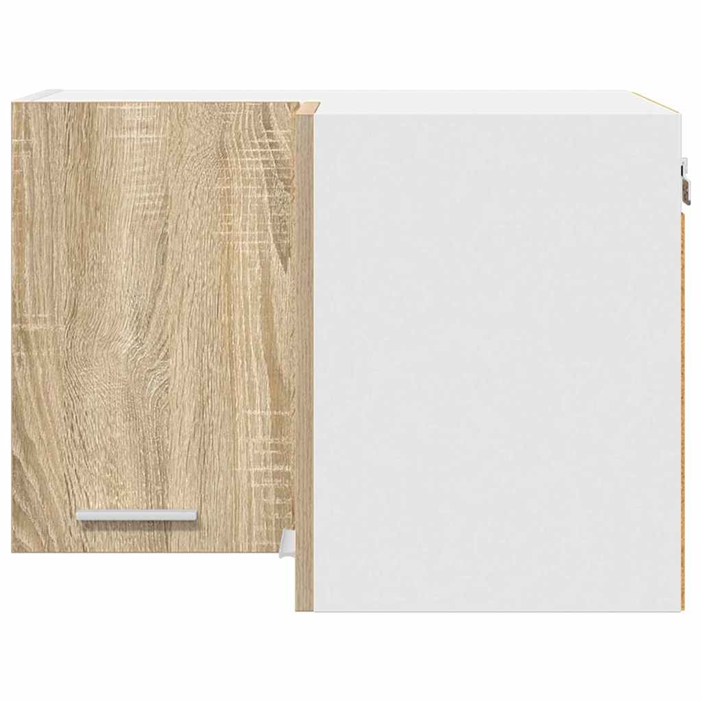Dulap suspendat Riga Stejar Sonoma si Alb 57 x 57 x 40 cm — imaginea 7