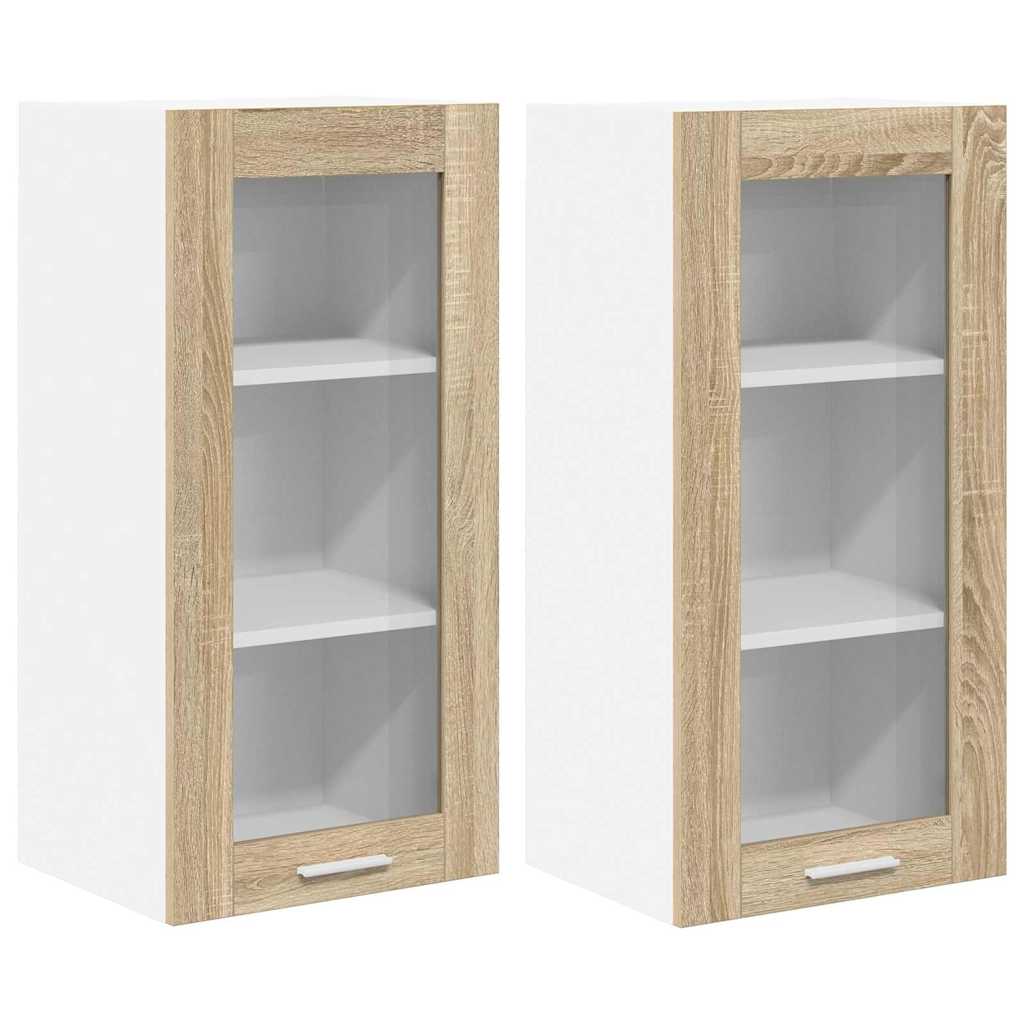 Dulap suspendat cu usa Riga 2 pcs Stejar Sonoma 40 x 31 x 80 cm