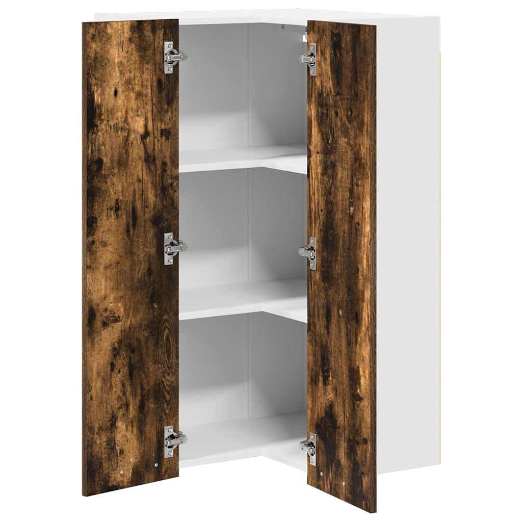 Dulap suspendat Riga Stejar afumat si alb 57 x 57 x 100 cm — imaginea 6