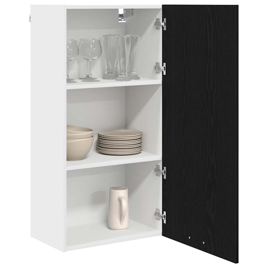 Dulap suspendat Riga Stejar negru si Alb 50 x 31 x 100 cm — imaginea 4