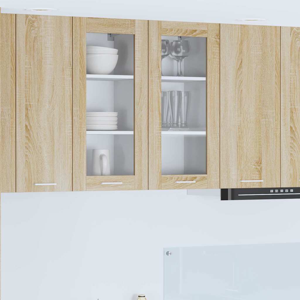 Dulap suspendat cu usa Riga 2 pcs Stejar Sonoma 40 x 31 x 80 cm — imaginea 2