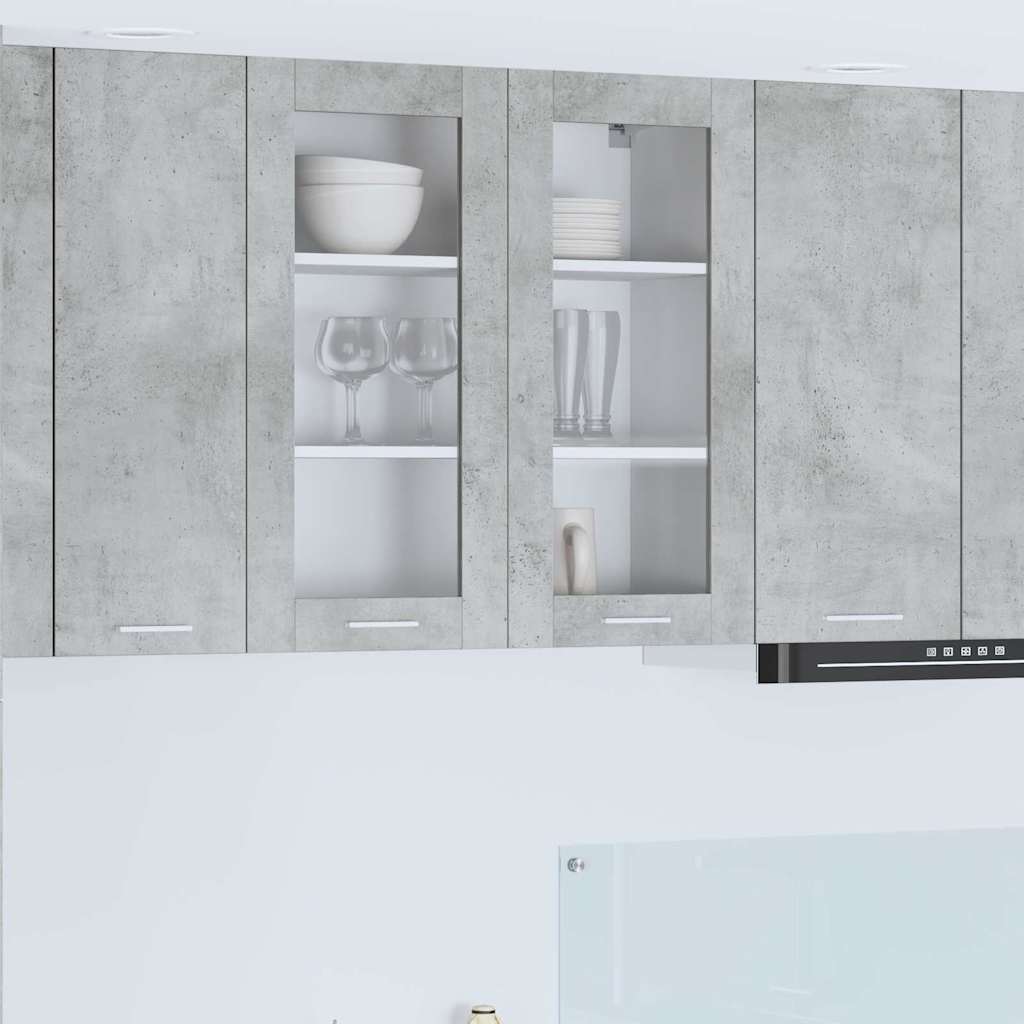 Dulap suspendat cu raft Riga Gri din beton 80 x 31 x 80 cm — imaginea 2