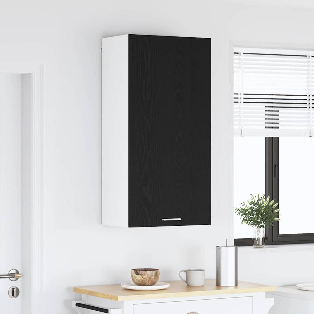 Dulap suspendat Riga Stejar negru si Alb 50 x 31 x 100 cm — imaginea 5