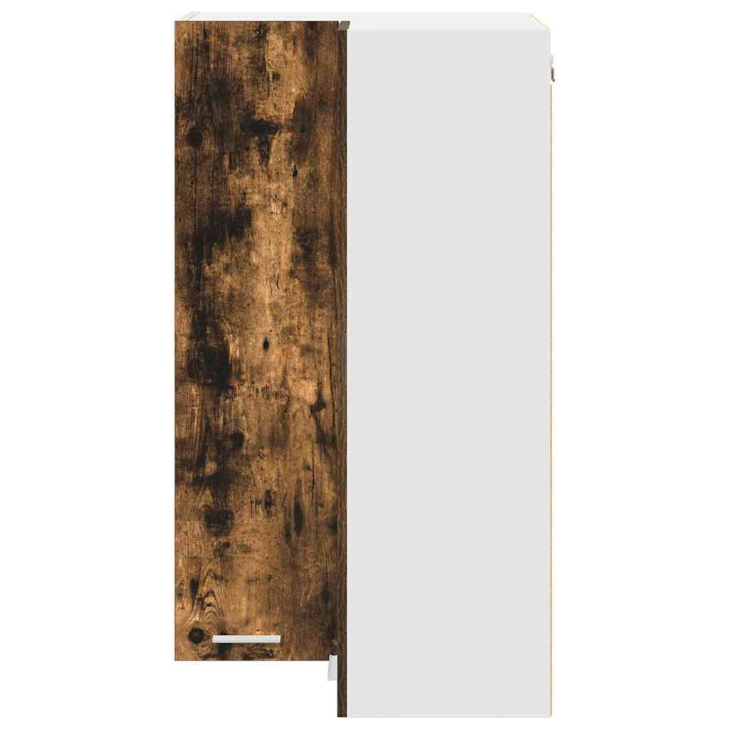 Dulap suspendat Riga Stejar afumat si alb 57 x 57 x 100 cm — imaginea 7