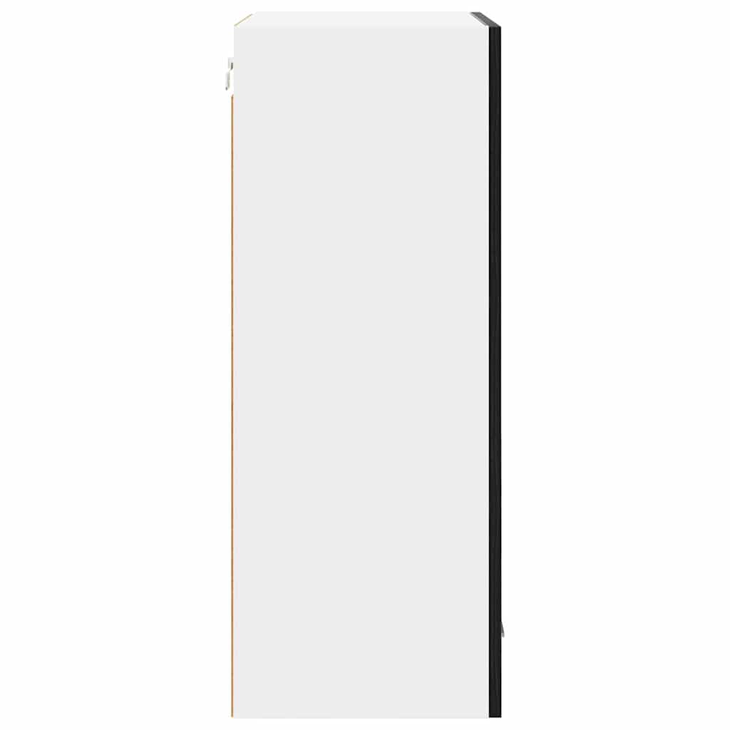 Dulap suspendat cu usa Riga Stejar negru si Alb 50 x 31 x 80 cm — imaginea 8