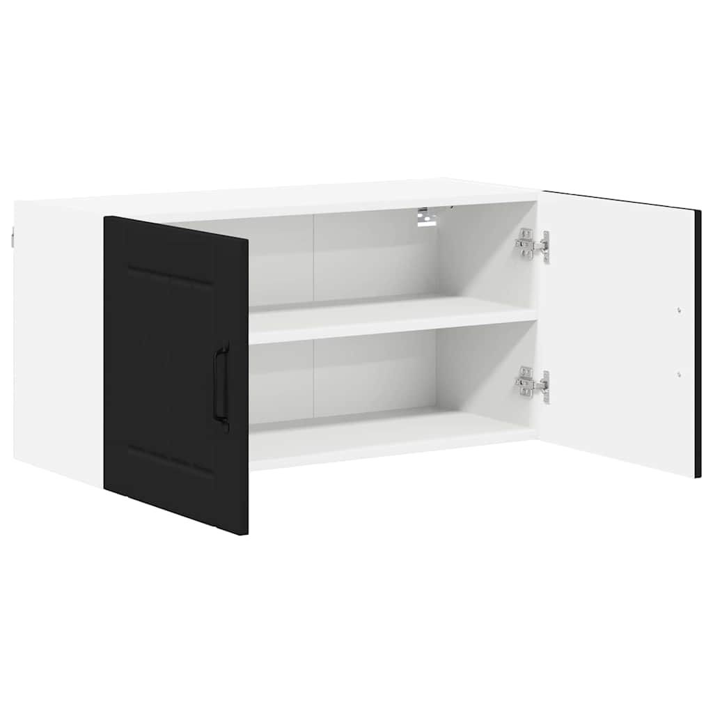 Dulap suspendat de bucatarie cu raft Negru 80 x 31 x 40 cm — imaginea 6