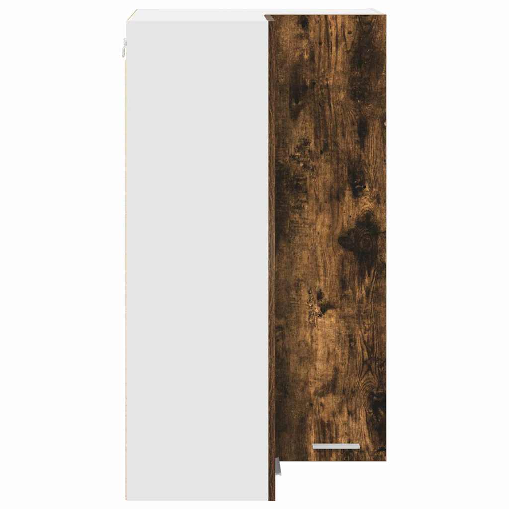 Dulap suspendat Riga Stejar afumat si alb 57 x 57 x 100 cm — imaginea 8