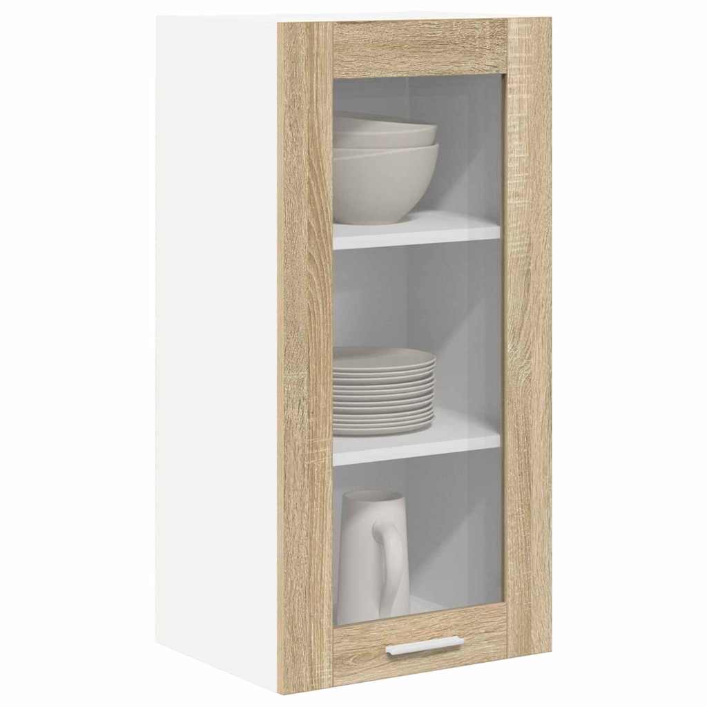 Dulap suspendat cu usa Riga 2 pcs Stejar Sonoma 40 x 31 x 80 cm — imaginea 4