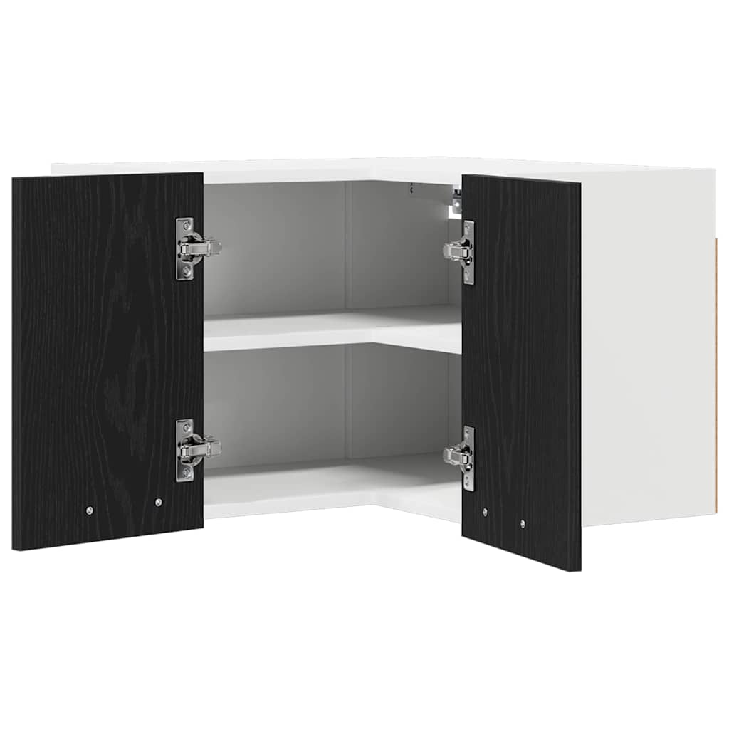 Dulap suspendat Riga Stejar negru si Alb 57 x 57 x 40 cm — imaginea 6