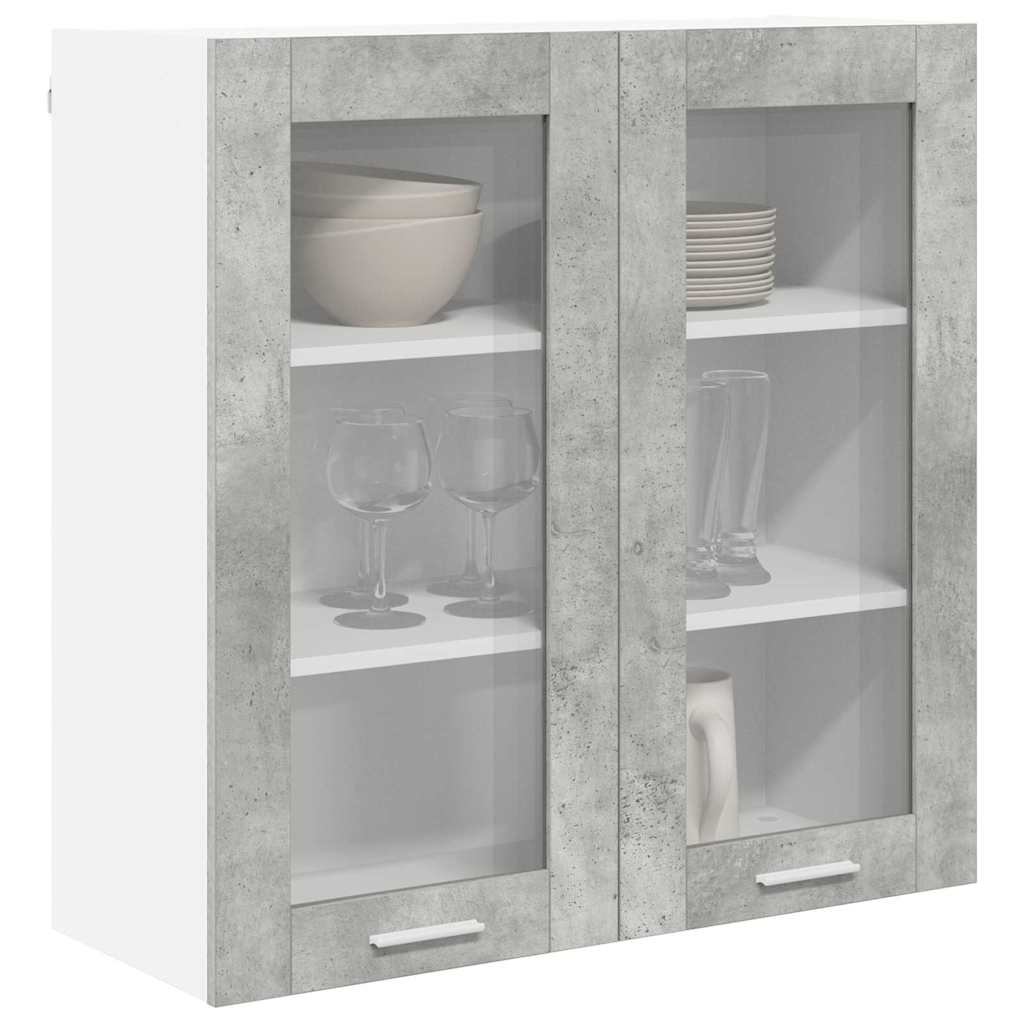 Dulap suspendat cu raft Riga Gri din beton 80 x 31 x 80 cm — imaginea 4
