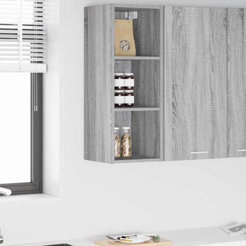Dulap suspendat Riga Gri Sonoma 30 x 29,5 x 80 cm Lemn compozit — imaginea 2