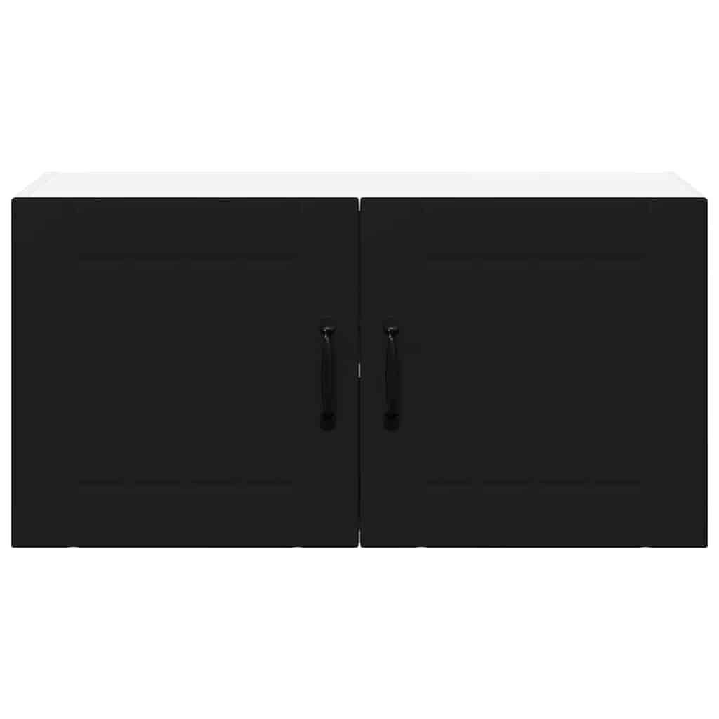 Dulap suspendat de bucatarie cu raft Negru 80 x 31 x 40 cm — imaginea 7