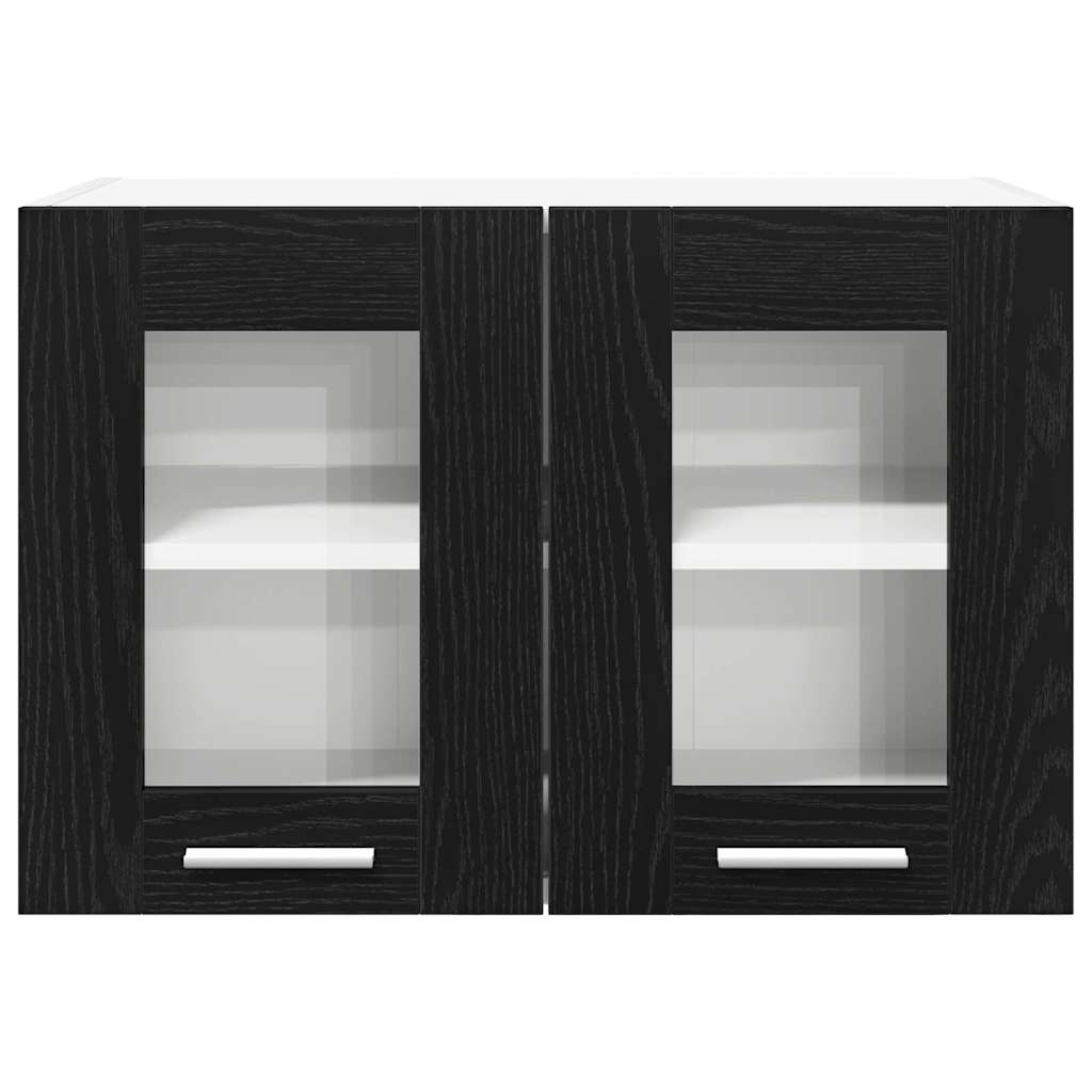 Dulap suspendat cu raft Riga 2 pcs Stejar Negru 60 x 31 x 40 cm — imaginea 8